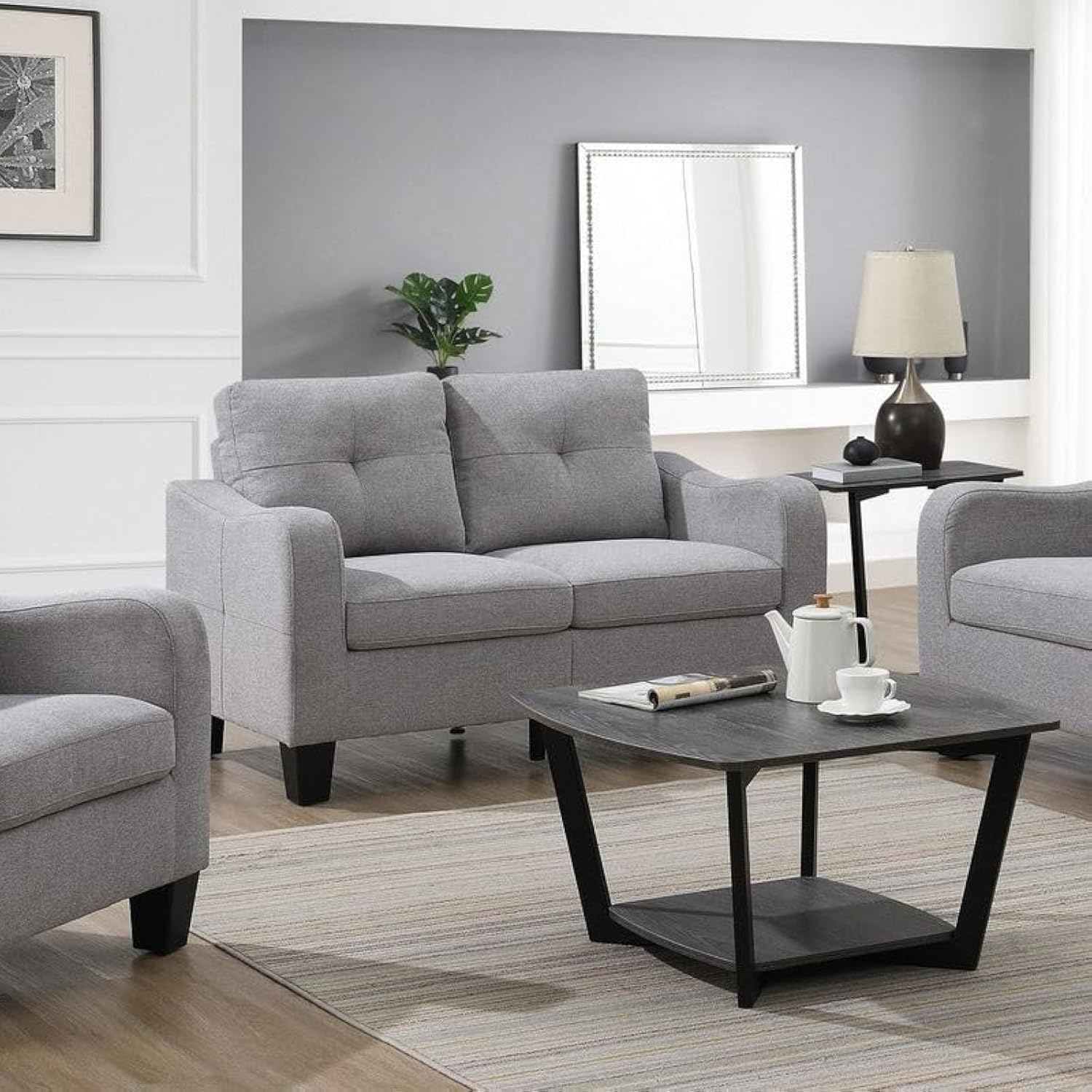 HomeBox Belgium 2-Seater Fabric Sofa