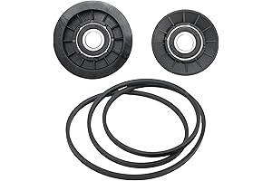 Drive Belt and V-Idler Pulley Kit Compatible with John Deere 102 105...