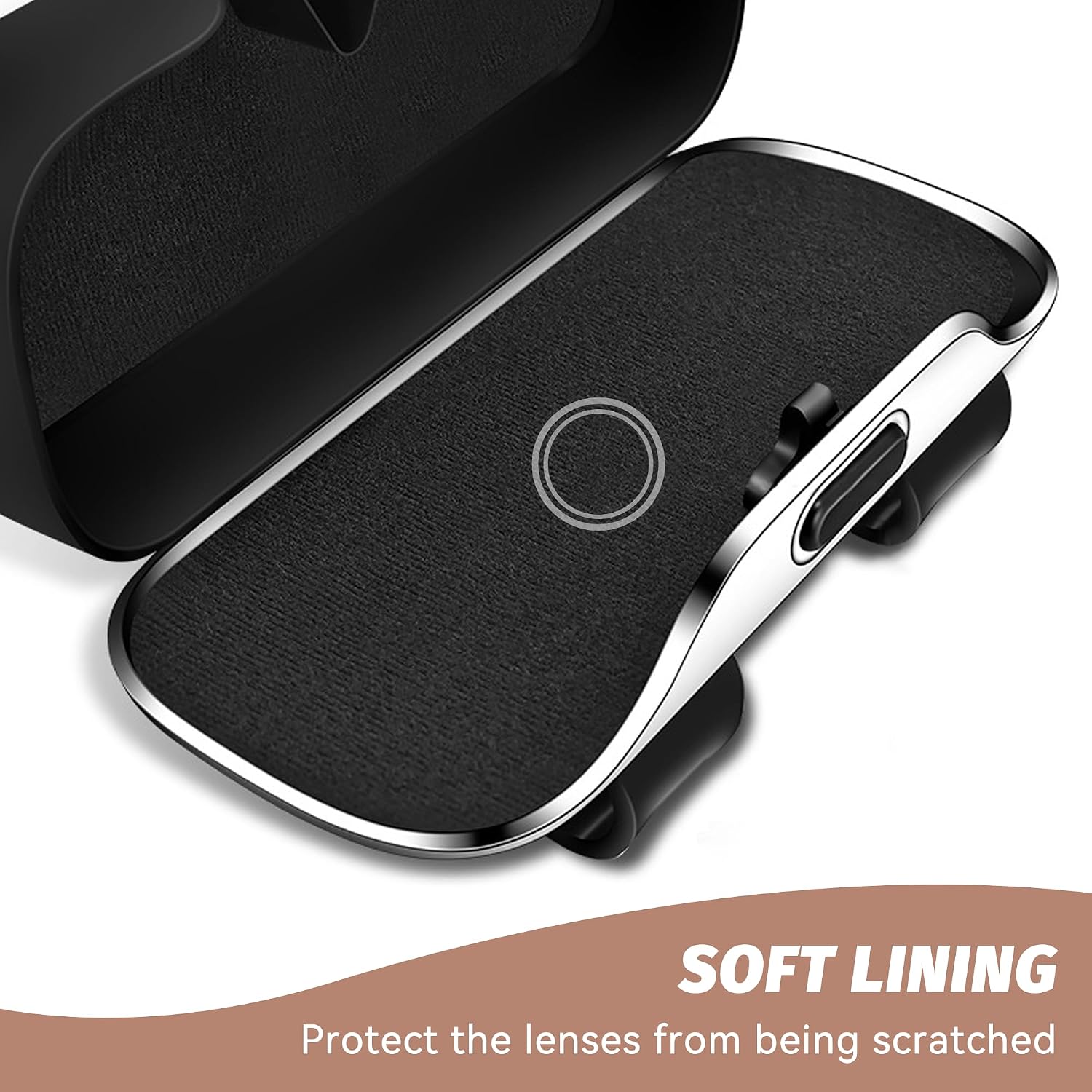 Sunglasses Holder for Car Sun Visor, Protective Automotive Eyeglasses Storage Case Hanger, Car Sunglass Holder Suitable for Truck and Sedan to Place Sunglass (Black)