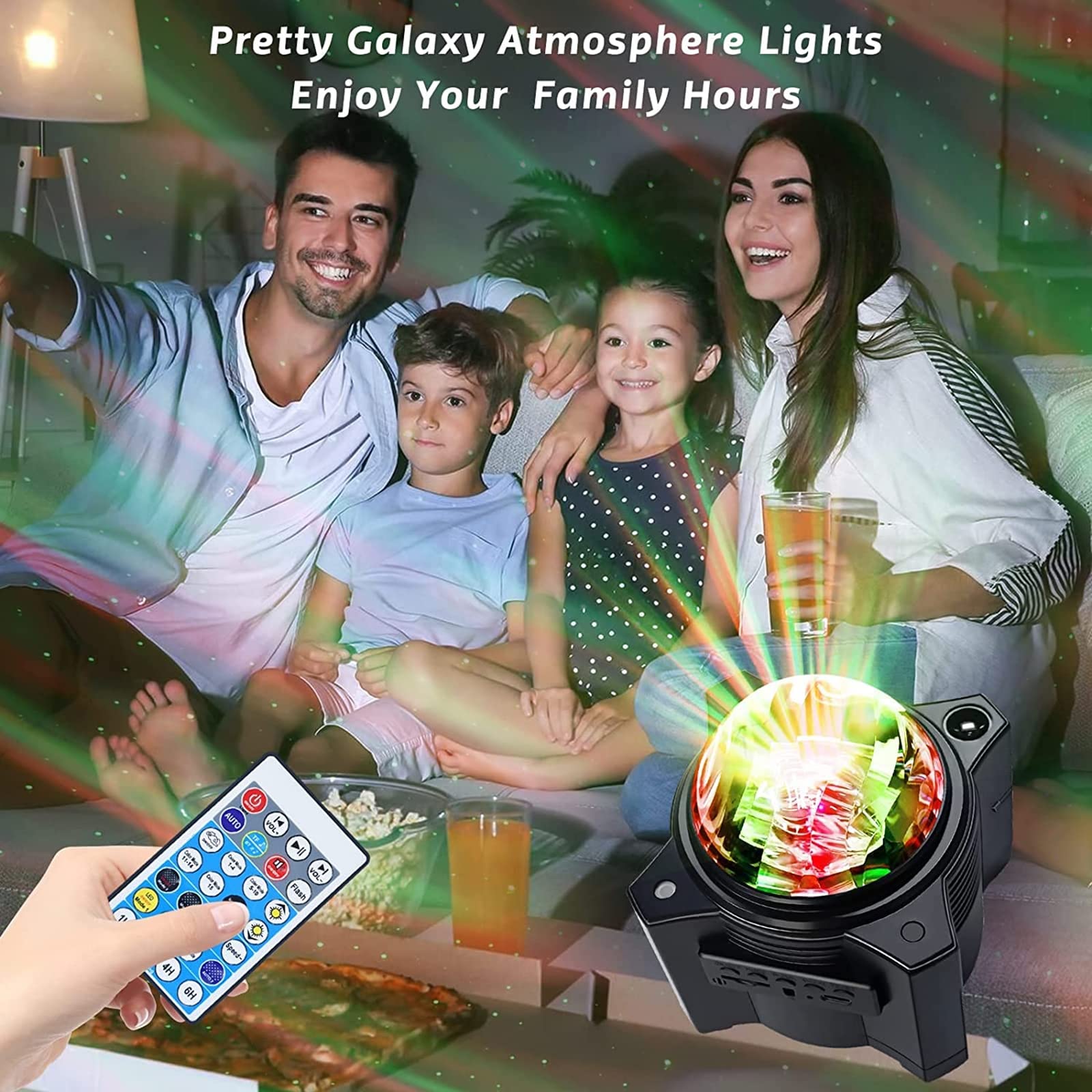 Światło projektora, projektor Led Starry Star Light, zmiana koloru z głośnikiem muzycznym Bluetooth i pilotem i zegarem na lampkę nocną 3 w 1 Kids Adult Gift Party Urodziny Wystrój sypialni