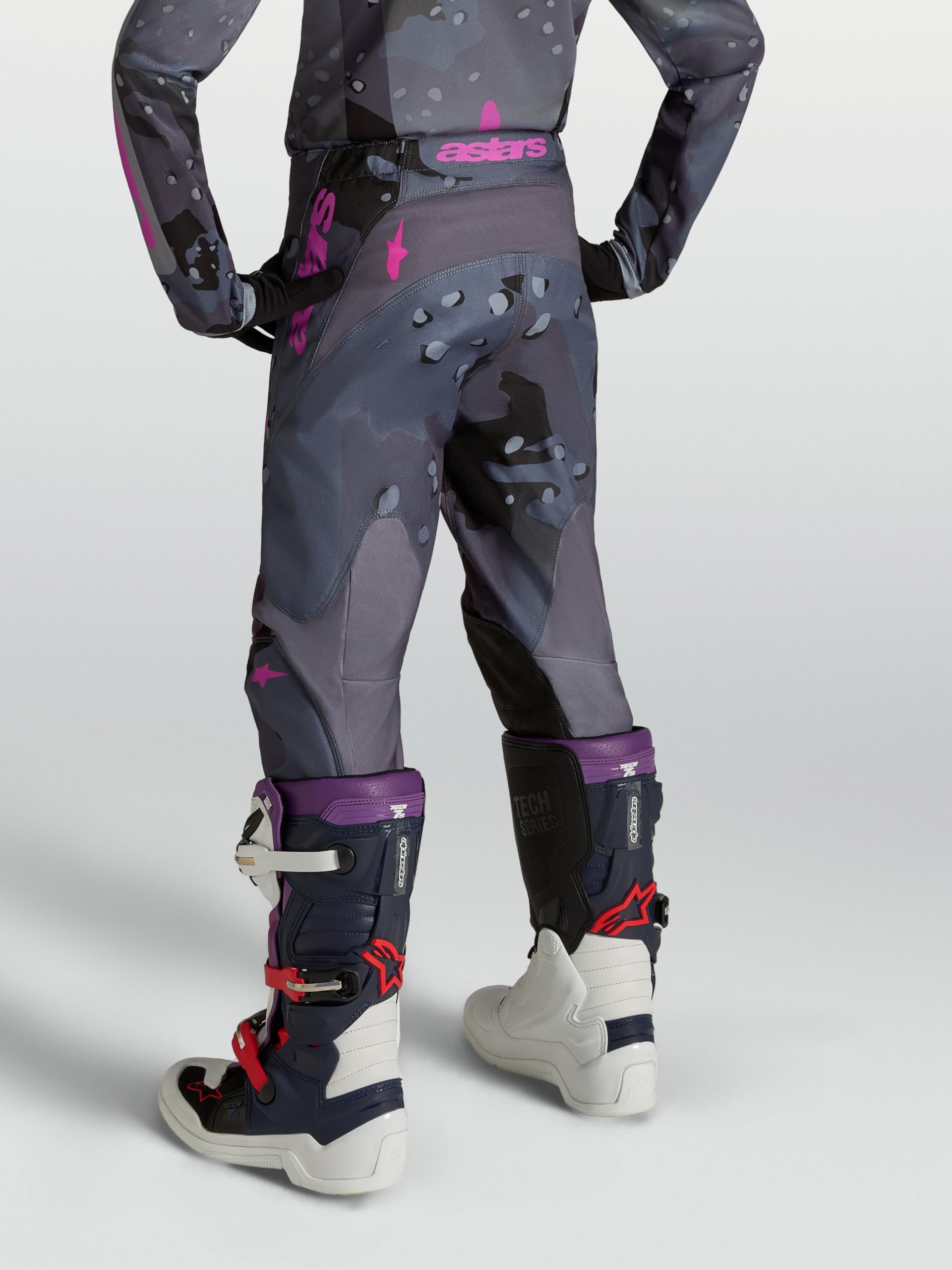 Alpinestars Fluid Lone Młodzieżowe spodnie motocrossowe, szary/fioletowy, 24