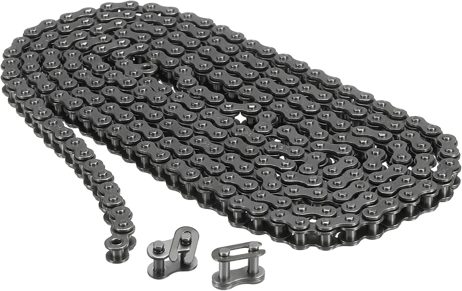 QUARKZMAN #25/04C-1 Rolketting, 3 voet 1/4 inch pitch koolstofstaal, rolketting met 2 gratis verbindingsstukken voor mini-fietsen, motorfietsen, 144 schakels QUARKZMAN #25/04C-1 Rolketting, 3 voet 1/4 inch pitch koolstofstaal, rolketting met 2 gratis verbindingsstukken voor mini-fietsen, motorfietsen, 144 schakels