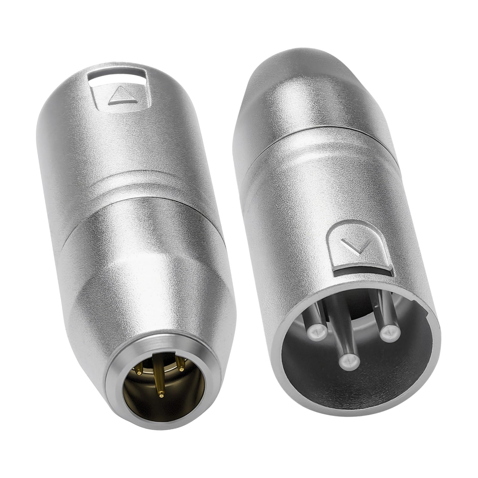 SHURE TA4-XLR 変換コネクタ 2個セット 2 Pack 4Pin Mini XLR Connector,TA4F 4 Pin Male to XLR 3 Pin Male