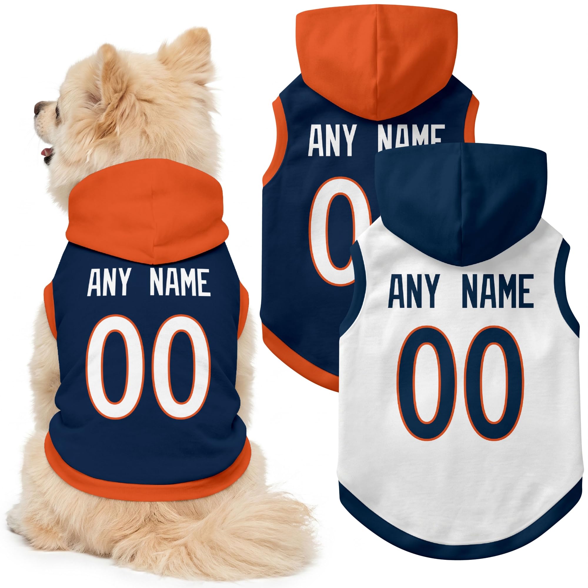 Denver Dog Clothes Custom Jersey Style Dog Hoodie for Pet
