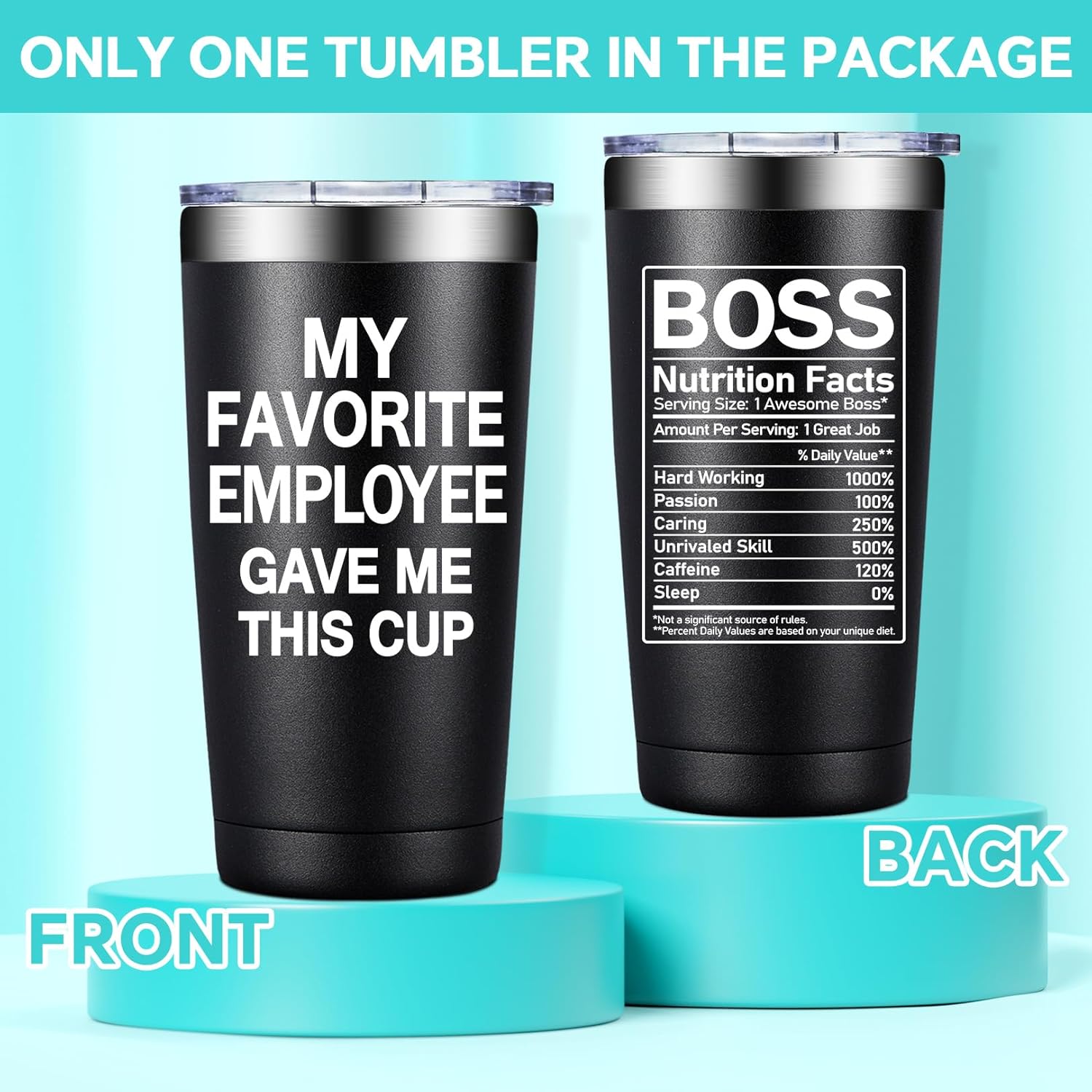 BIRGILT My Favorite Employee Gave Me This Cup - Funny Boss Gifts from Employee - Bosses Day Gifts for Men, Women - Birthday Christmas Appreciation Gift for Supervisor, Leader, Employer - 20oz Tumbler - Image 2
