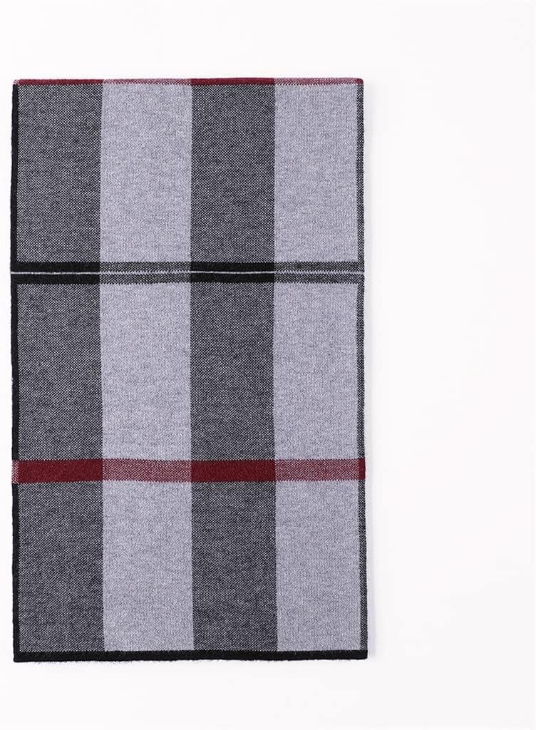 1pcs Fashionable Men's Scarves, Warm in Autumn and Winter, Korean Business All-Match(D)