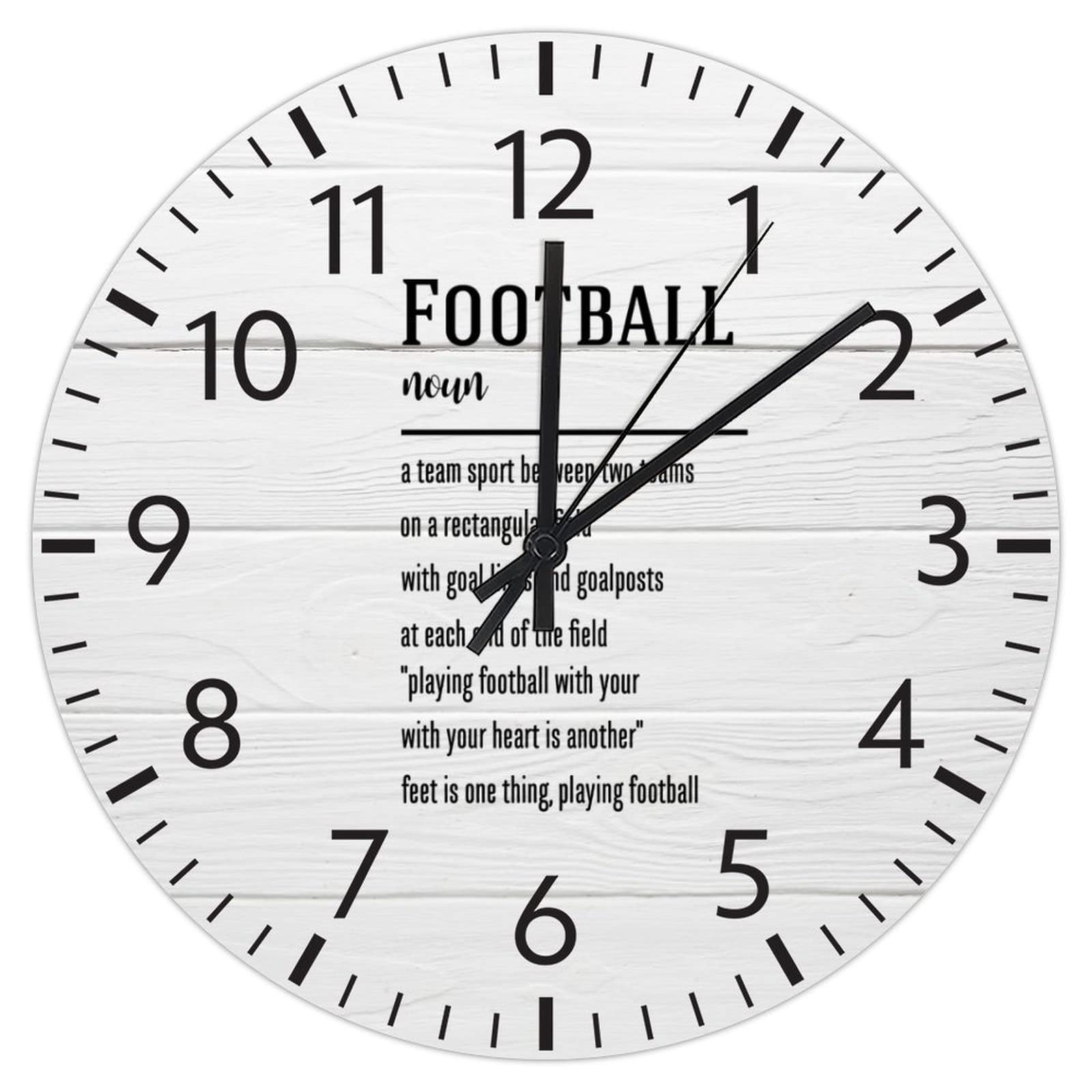 Horloge murale design en PVC avec typographie artistique pour hôtel