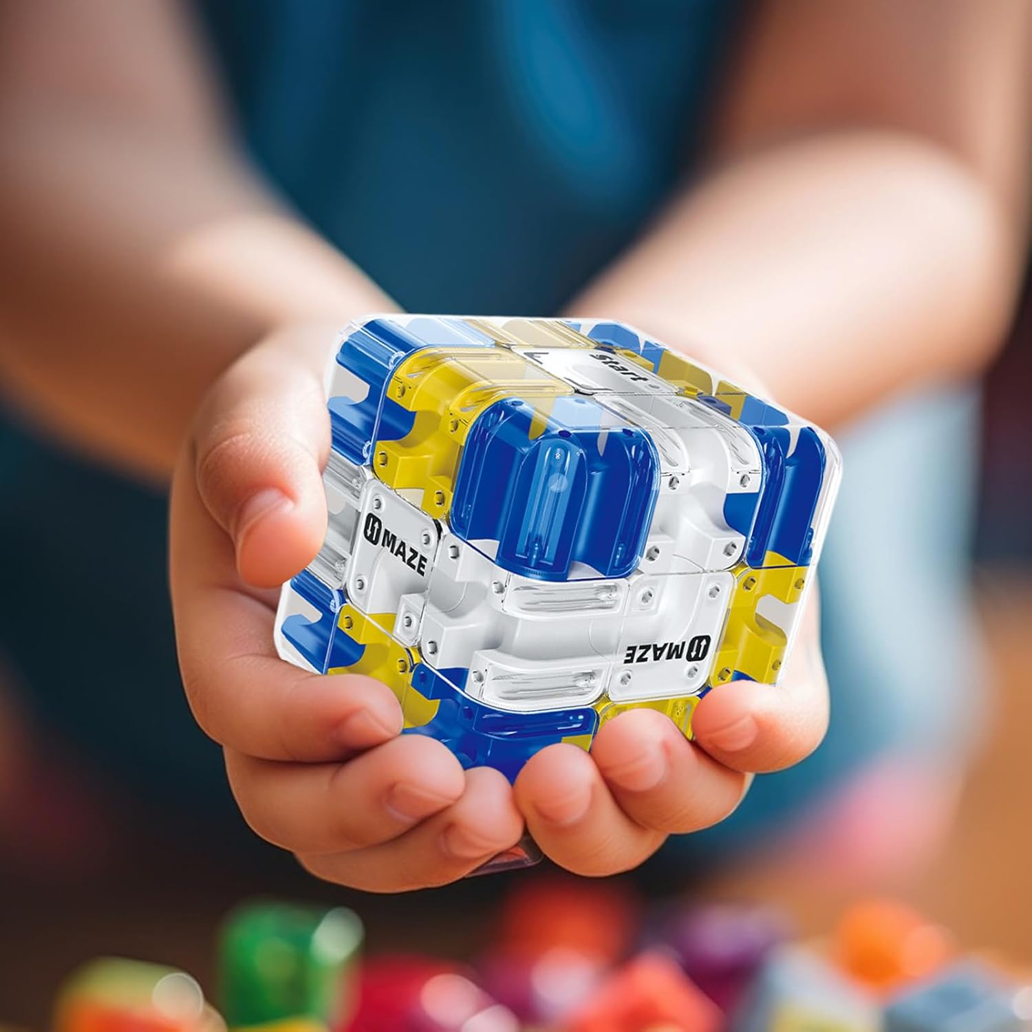 3D Rolling Ball Maze Cube, Maze Ball, Roller Balls Education Toy, Puzzle M-aze Cube, Roller Balls Mind Teaser for Classroom Party Birthday School Family Gathering
