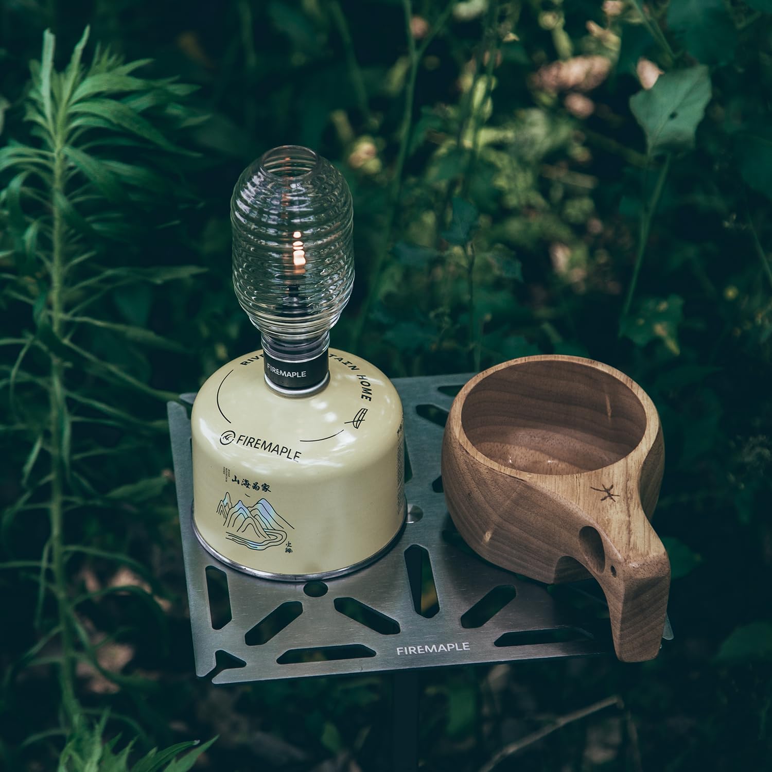 Fire-Maple Dandelion Buddy Campingtisch Leichter Klapptisch mit abnehmbaren Beinen für Solo-Camping, Wandern und Outdoor-Aktivitäten