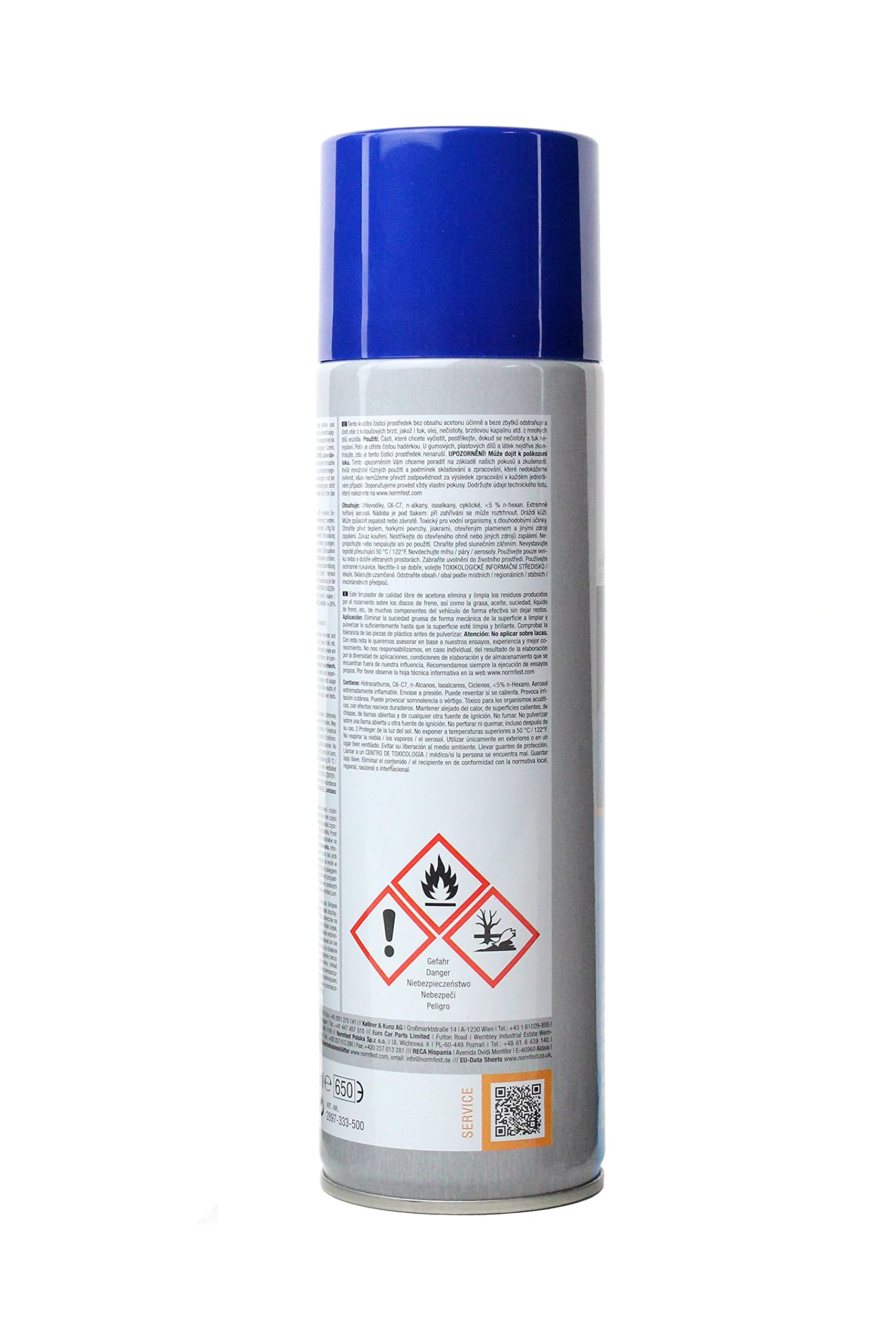 5x Normfest MC1 Bremsenreiniger Spray Entfetter Aerosol Inhalt je 500ml, gesamt 2500 ml)