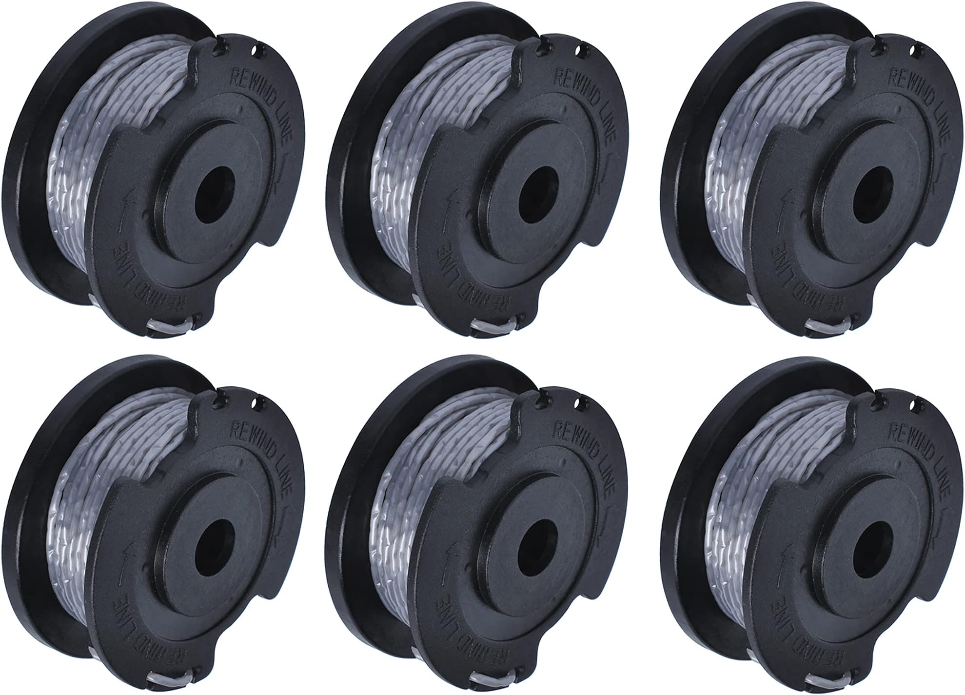 Bobines De Fil Nylon Pour Coupe-bordures BOSCH - 6 Bobines + 2 Couvercles, Compatible ART 23SL, 26SL, Etc.
