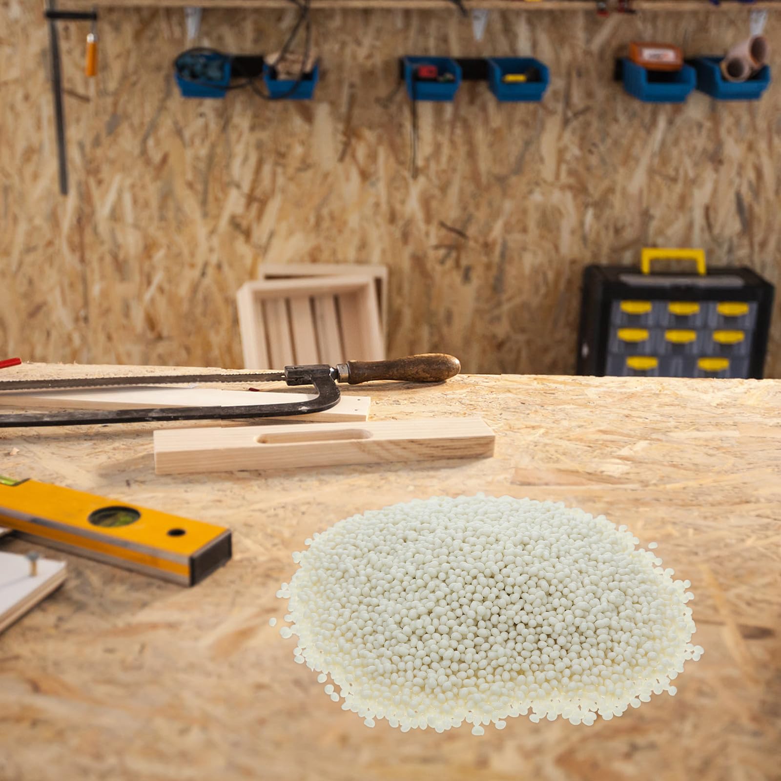 Pegamento Termofusible en Gránulos 1000 G para Muebles y Bricolaje, Pellets para Encoladora de Cantos, Adhesivo para Manualidades Material PVC Seguro