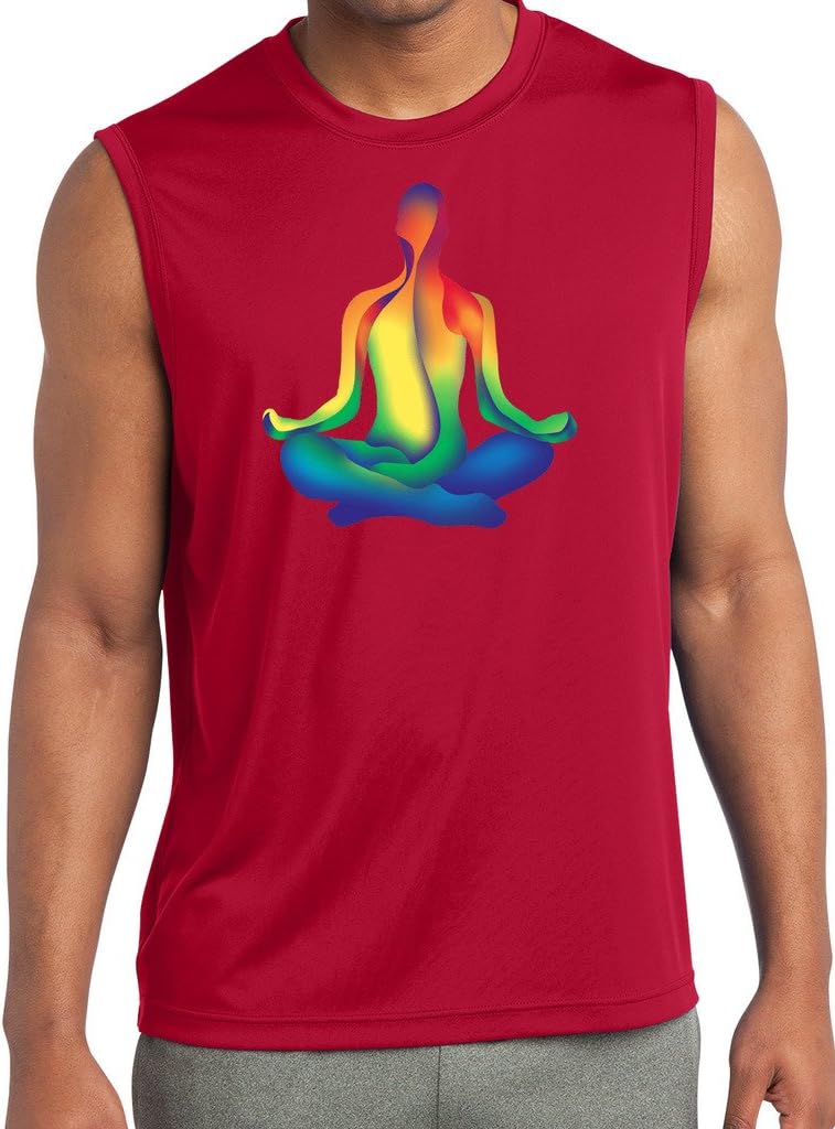 Yoga Clothing For You Mens Chakra Lotus Pose Muscle Tee