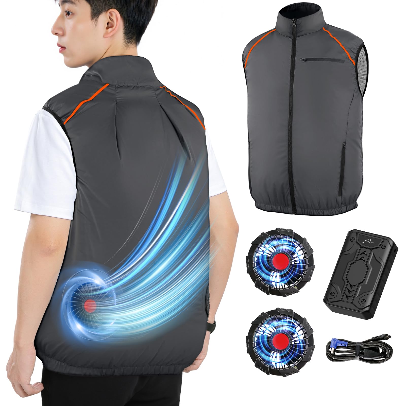 Amazon.co.jp: [Pruvansay] 空調作業服 ファン付きベスト 【2026新登場