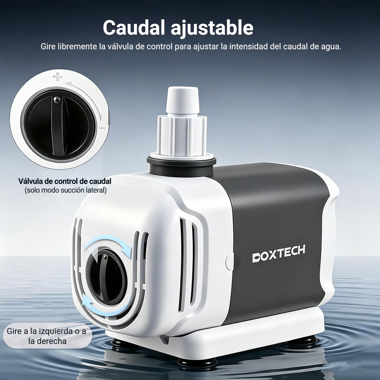Boxtech Pompa per Acquario 25W 1500 L/H,3-in-1 Albero Ceramica,Albero in Ceramica, Motore in Rame Puro, Risparmio Energetico per Acquario Medio Laghetto Giardino