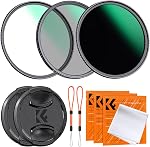 K&F CONCEPT 77mm UV CPL ND1000 Filter Kit Optical Glass Nano-Coated with Lens Caps and Cleaning Cloth for Camera Lens (Nano-D Series)