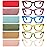 REAVEE 6 Pack Oprah Style Reading Glasses for Women Men Blue Light Blocking, Cute Square Computer Readers Spring Hinge 3.0