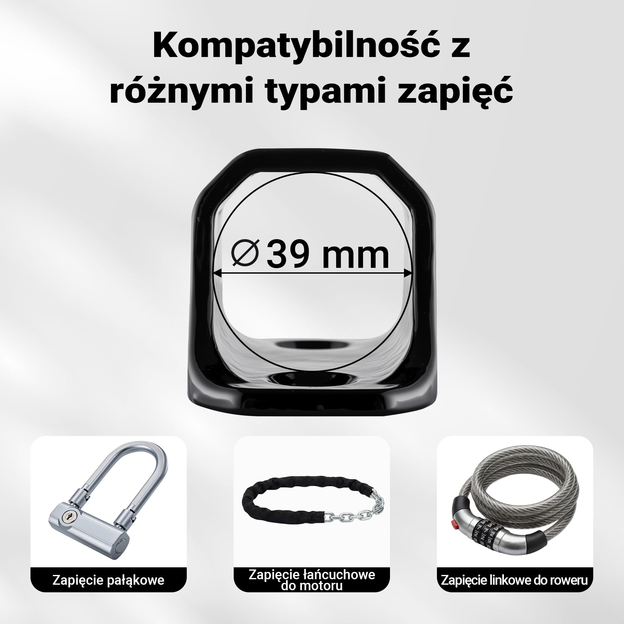Wiltec Kotwa antykradzieżowa typu 02 ze stali 76 x 50 x 54 mm, zabezpieczenie przed kradzieżą do montażu ściennego i podłogowego do roweru i motocykla