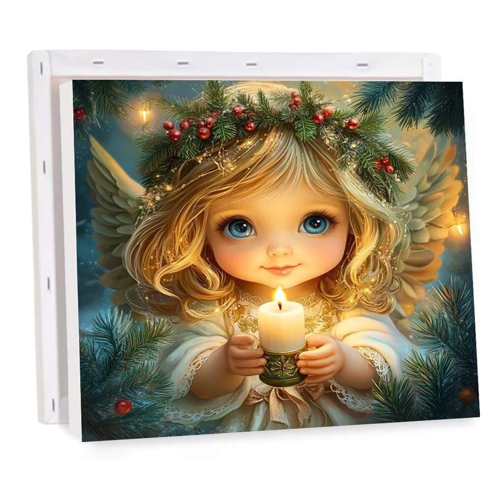 Świeca malarska numeryczna dla dorosłych, zrób to sam numer malowania dla początkujących 60x60cm z ramą, kreatywne hobby dorośli malowanie według numerów akrylem i pędzlami, prezent dla kobiet do