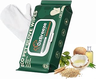 ECO PET Glove Wipes – Dog & Cat Cleaning Gloves Wipe | Bath Wipes with Coconut Oil, Sea Buckthorn, Kakadu Plum, Oat Extract | Pet Grooming Paw, Fur & Butt Wipes | Glove-Style Wet Wipes
