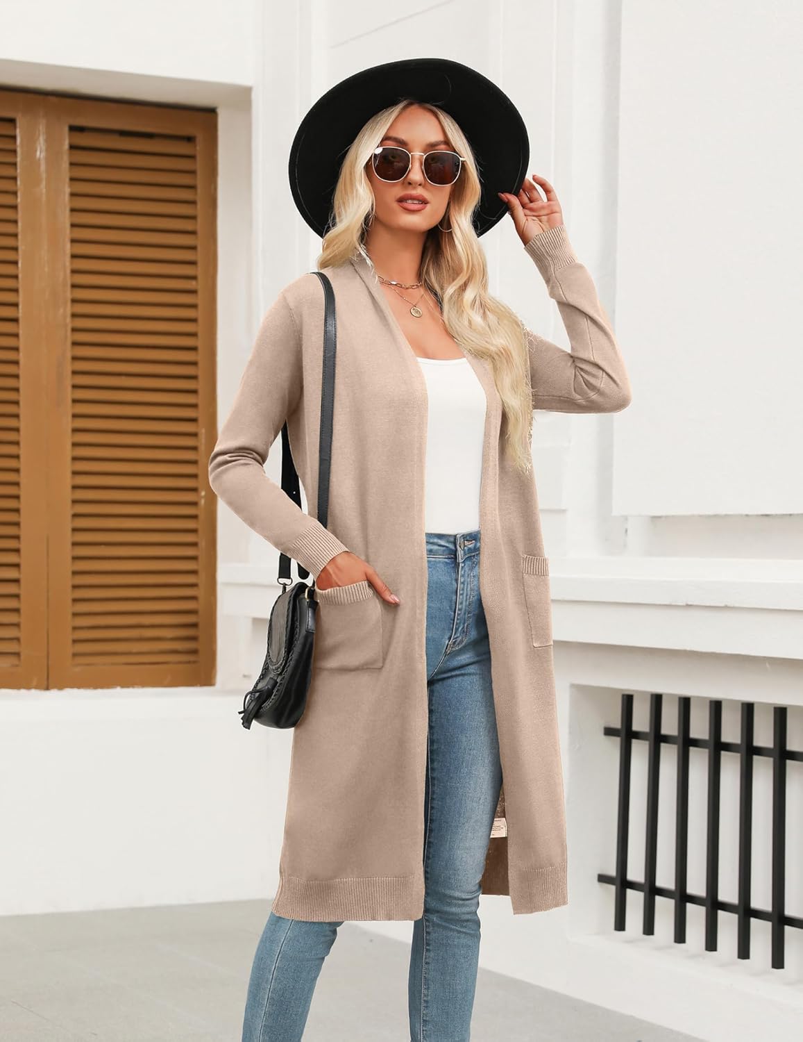 Zeagoo Women's Long Cardigan Sweaters Lightweight Sweater Long Sleeve Open Front Casual Knit Duster Cardigans with Pocket - Image 3