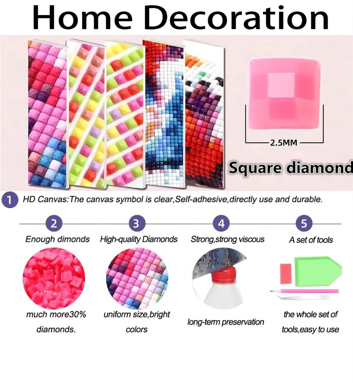 5D Diamond Painting Farfalla Diamond Painting Kit Completo, DIY Disegni con Perline da Attaccare Flower, Diamantini Crystal Art, Strass Ricamo a Punto Croce per Decorazione Casa 80x110cm 5-6562