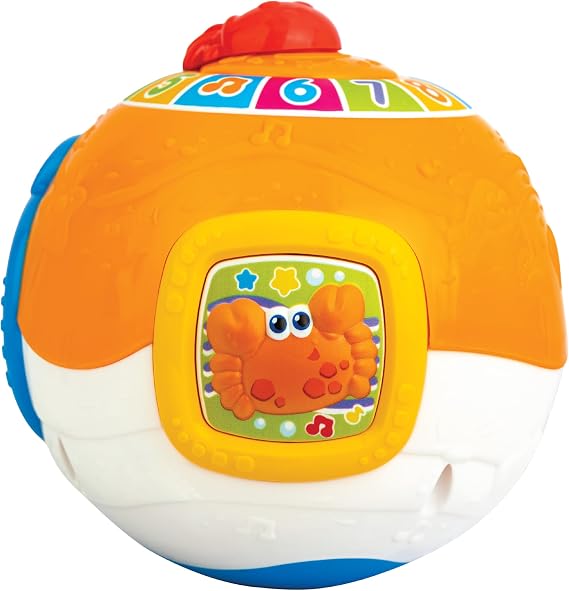 winfun Roll 'N Pop Jungle Activity Ball with Light-Up Lion, Pop-Up Monkey, Sliding Beads & Roller Ball Interactive Sensory Toy for Babies, Promotes Fine Motor Skills, Coordination & Cognitive