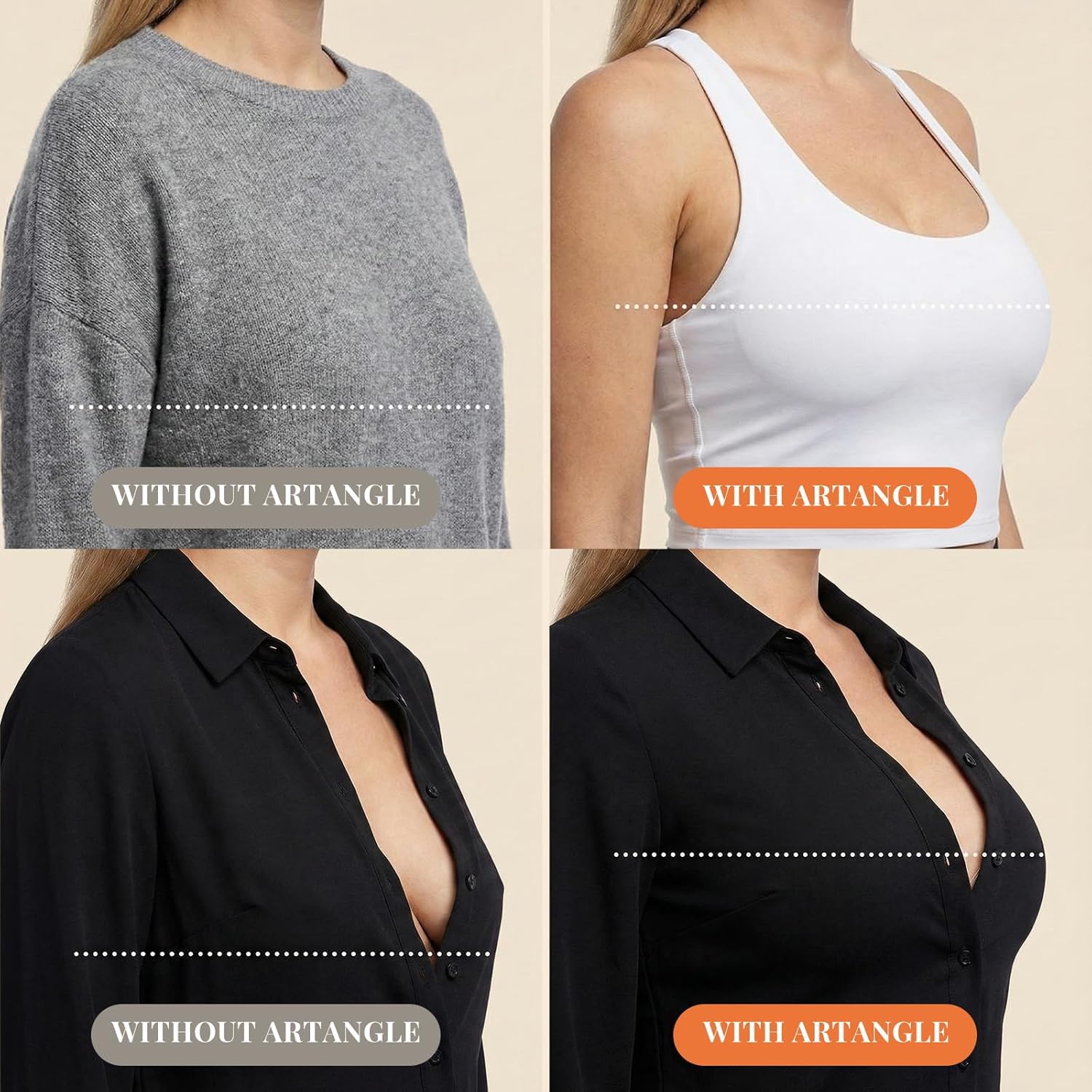 Bra Inserts Push-Up Lift for Sagging Double-Sided Adhesive Reusable for Strapless Backless Dresses and Bikini Swim Tops - Image 2