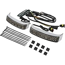 LED Saddlebag Run/Brake/Turn Lamp Fit for Harley Davidson Touring 2014-later FLHTCU FLHTCUL FLHTK FLHTKL FLTRU and 2016-later FLHTKSE and FLTRUSE models Smoked Lens/Chrome Housing/Red Lights