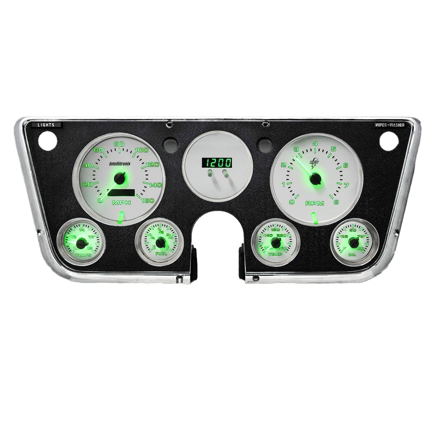 1967-1972 Chevy C10 Pickup Truck Analog Gauge Panel Dash Instrument Cluster Upgrade (Green)