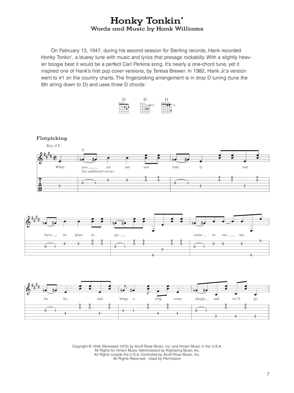 The Hank Williams Songbook | Guitar Sheet Music Collection for Fingerpicking and Flatpicking | Classic Country Music Book with Tabs and Chords | Songbook for Intermediate Guitar Player