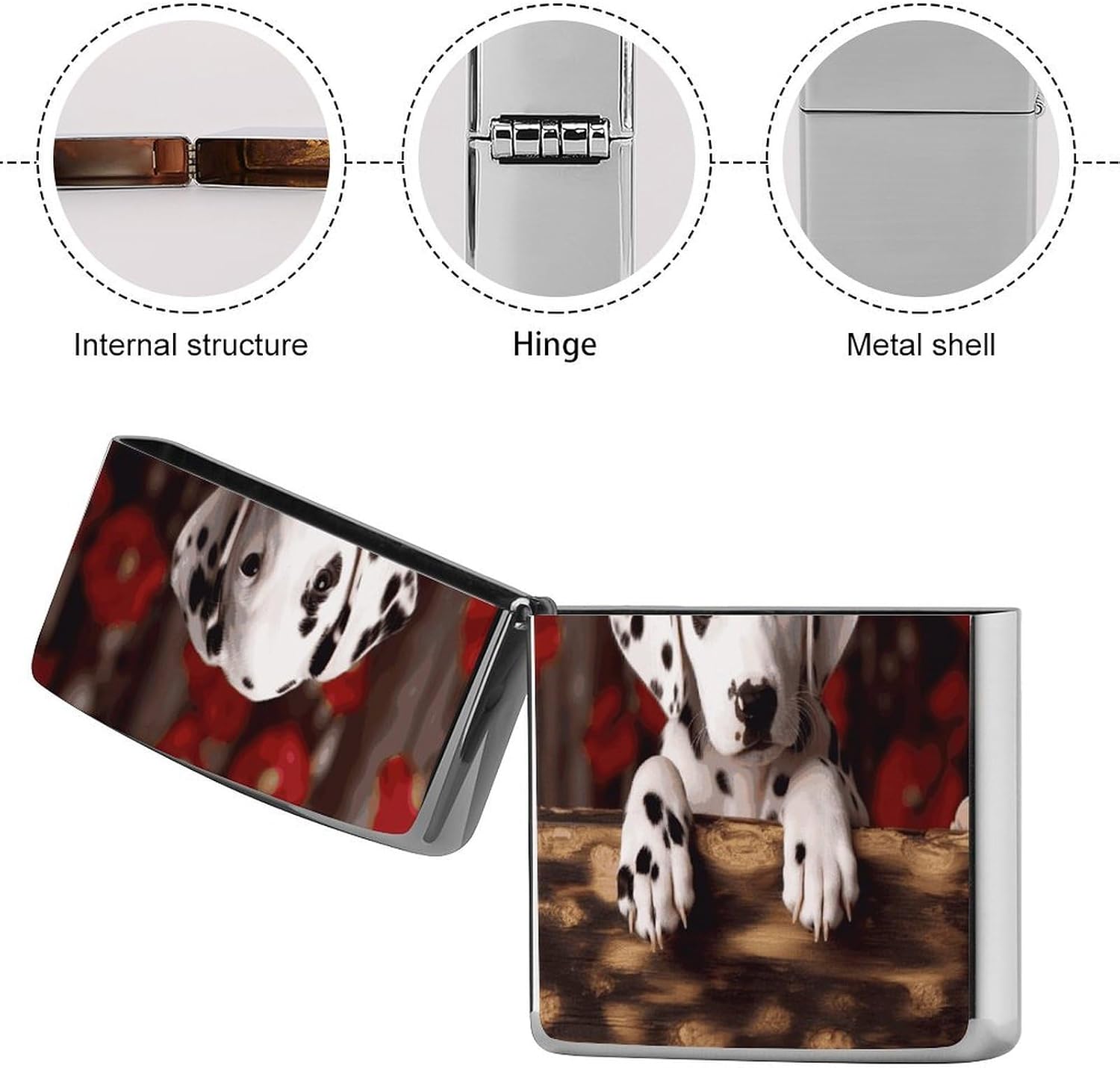 Dalmatian Puppy Lighter Case Cover Holder Lighter Sleeve