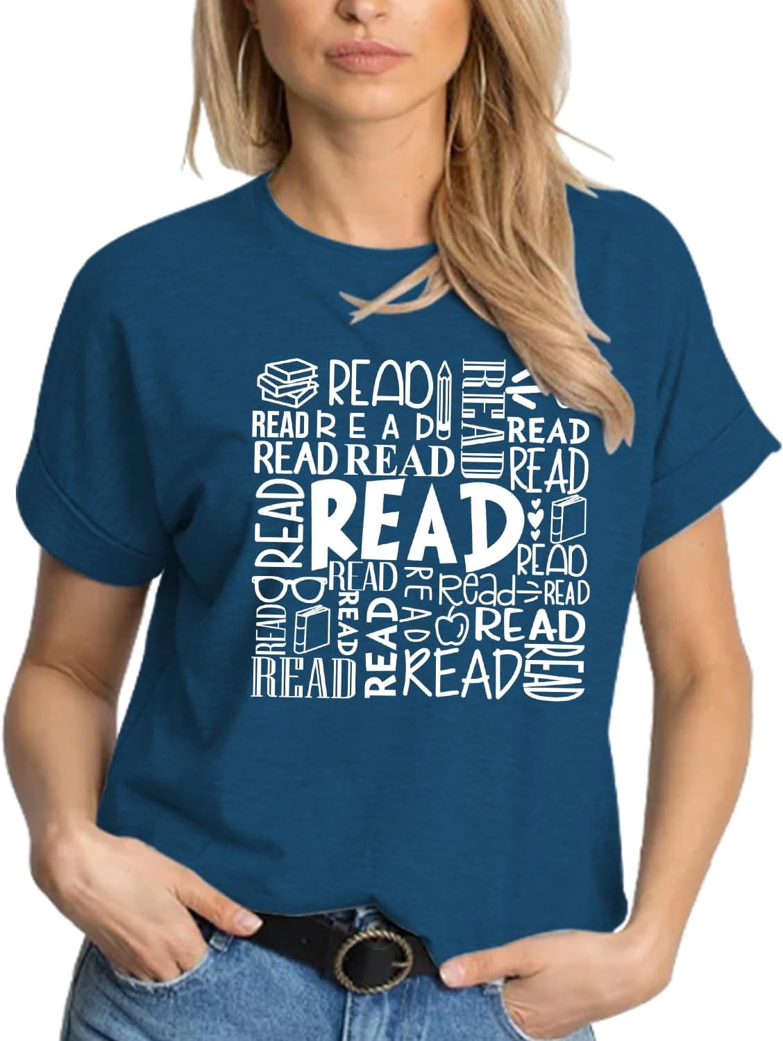 Read Shirt for Women-Cute Bookworm Short Sleeve Readers Gonna Read Tee Shirt Gift for Book Lovers Tee Tops - Image 2