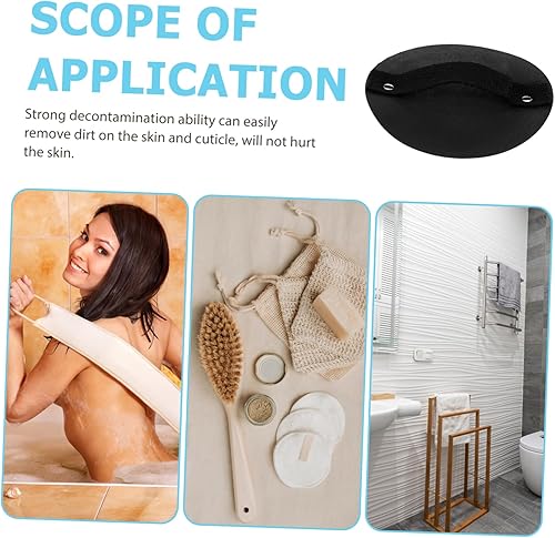 Miniatura 5 de Beaupretty Toalla de baño redonda exfoliante de doble cara para exfoliación de la piel para masaje de espalda, cuello y pies, hecha para un uso