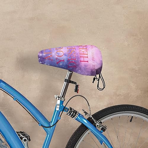 Miniatura 6 de Funda de asiento de bicicleta impermeable personalizada, funda de lluvia personalizada para asiento de bicicleta con cordón, añade tu diseño de
