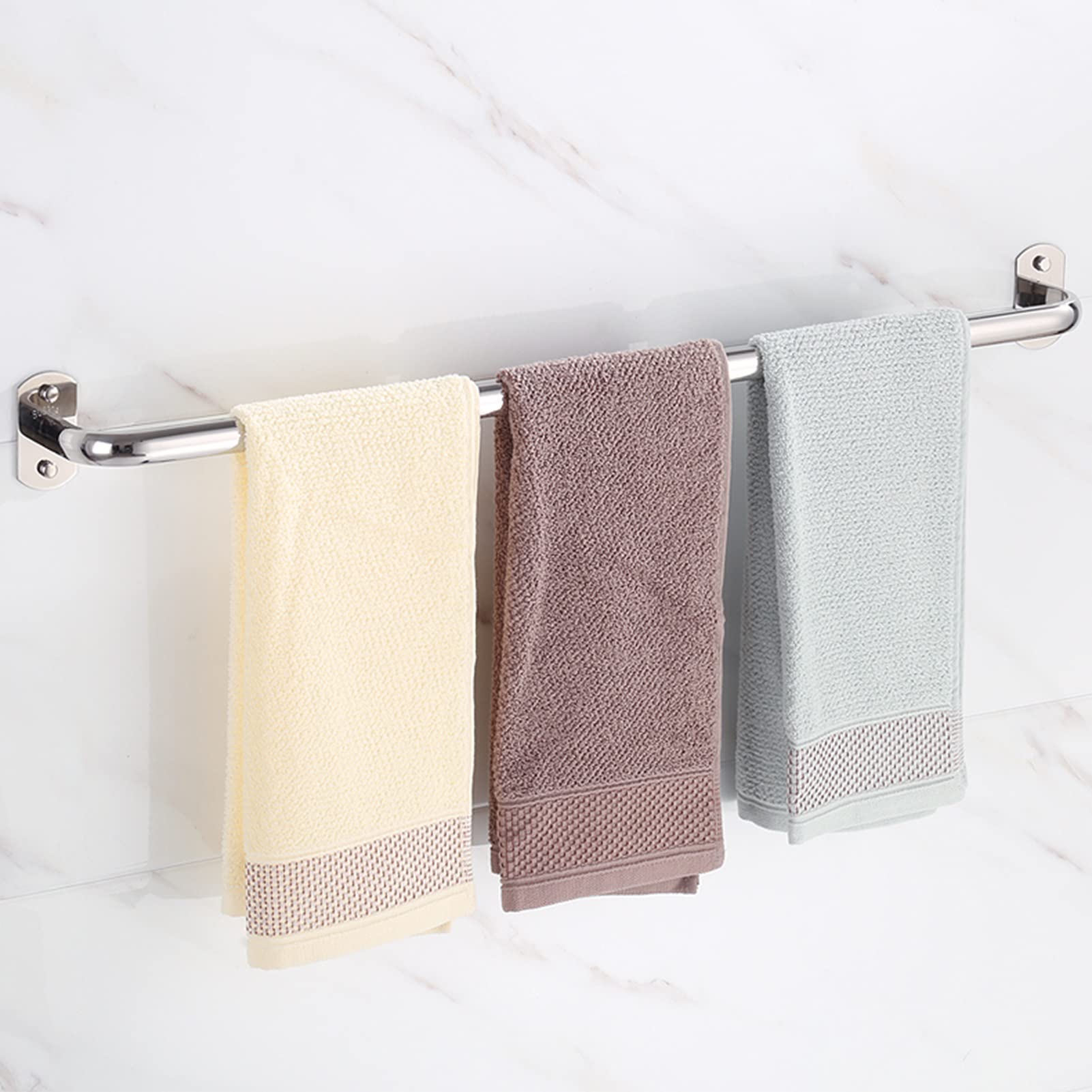 NEECS Porte-Serviettes en Acier Inoxydable, Porte-Serviettes Mural, tringles à Serviettes Simples pour Salle de Bain, 30 à 120 cm en Option, Finition Argent Poli (Taille : 90 cm)
