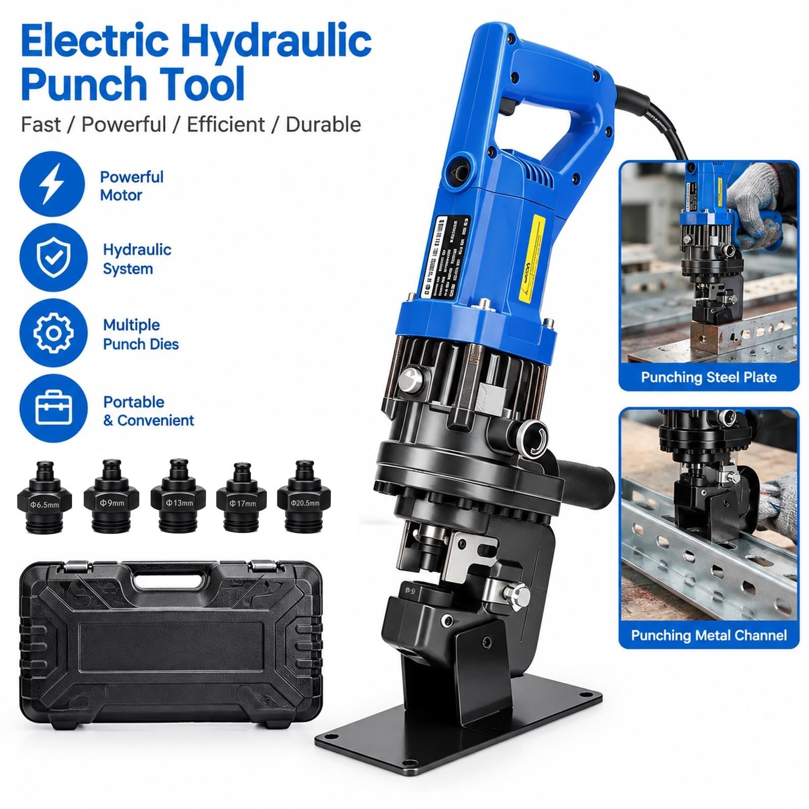 Elektryczny dziurkacz hydrauliczny o mocy 1400 W, dziurkacz metalowy