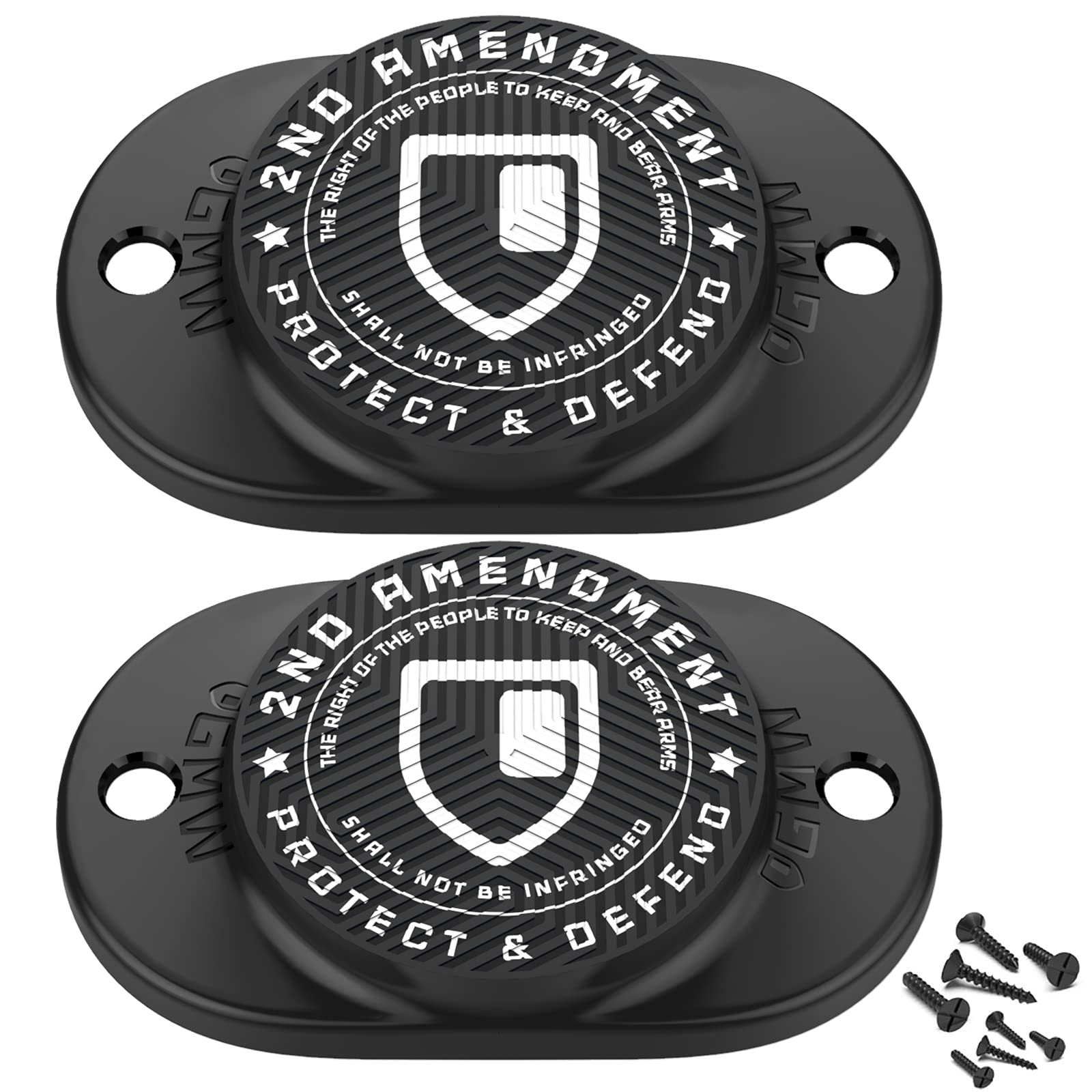 GMW Gun Magnet [2-Pack] | 30 lbs. Rating Magnetic Gun Mount | HQ Rubber Coated Gun Magnet Buckler Series for Car, Truck, Desks, Safes, and Walls | Indoor Gun Racks| Concealed Gun Holder for Handgun