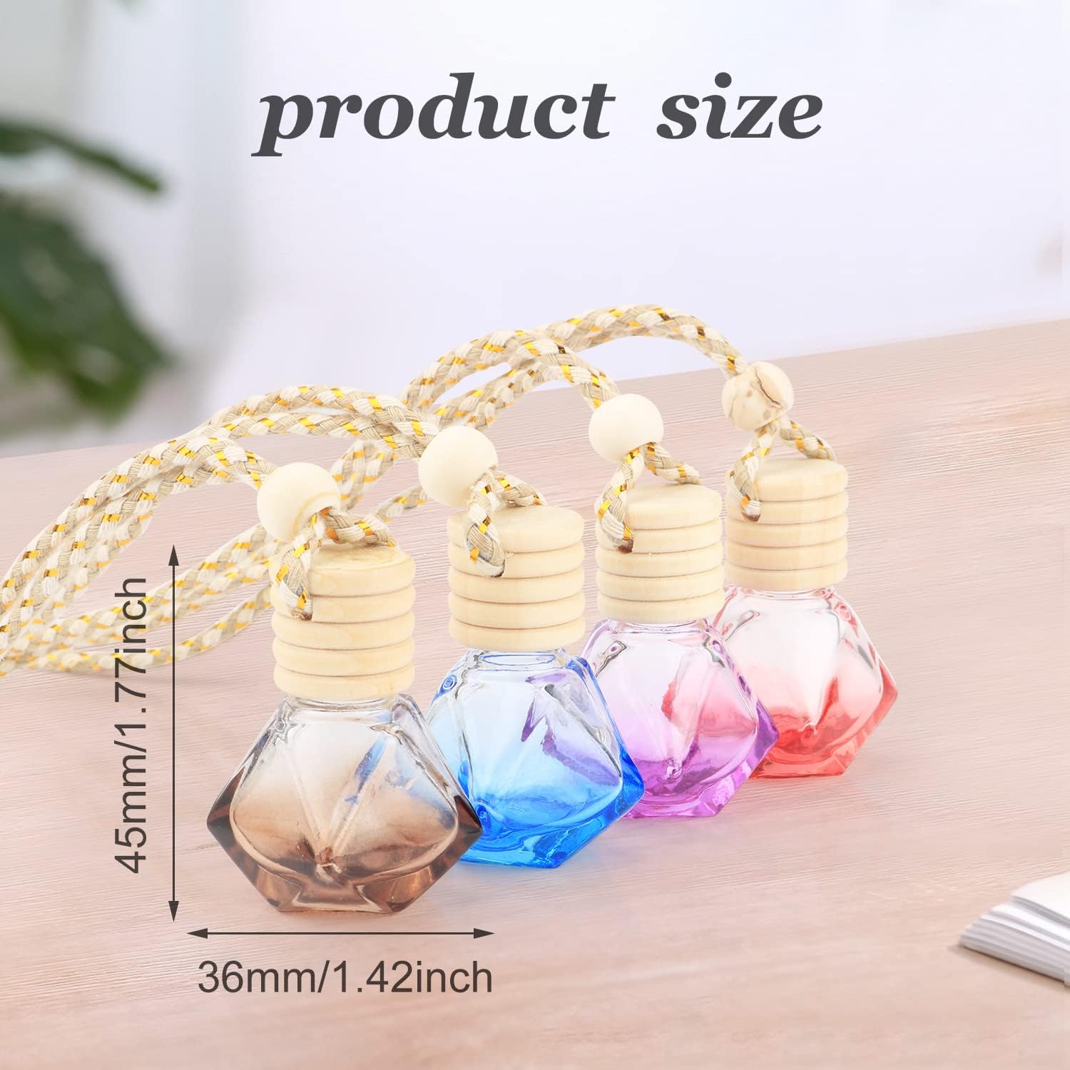 12 Colors Car Hanging Air Freshener Diffuser Bottle Empty Perfume Pendant Aromatherapy Fragrance Essential Oil Diffuser Bottle Auto Ornaments Decor