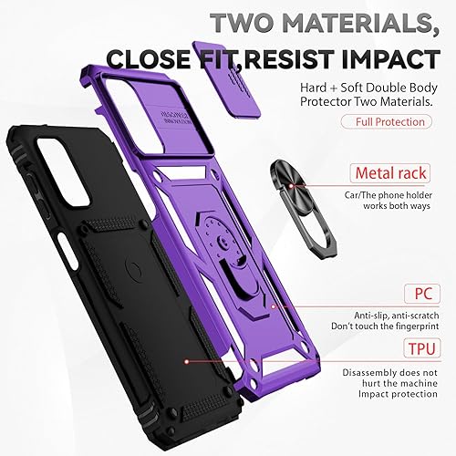 Miniatura 4 de Funda para Samsung Galaxy A23 5G, con protectores de pantalla y funda para cámara, grado militar 16 pies. Funda a prueba de caídas con funda