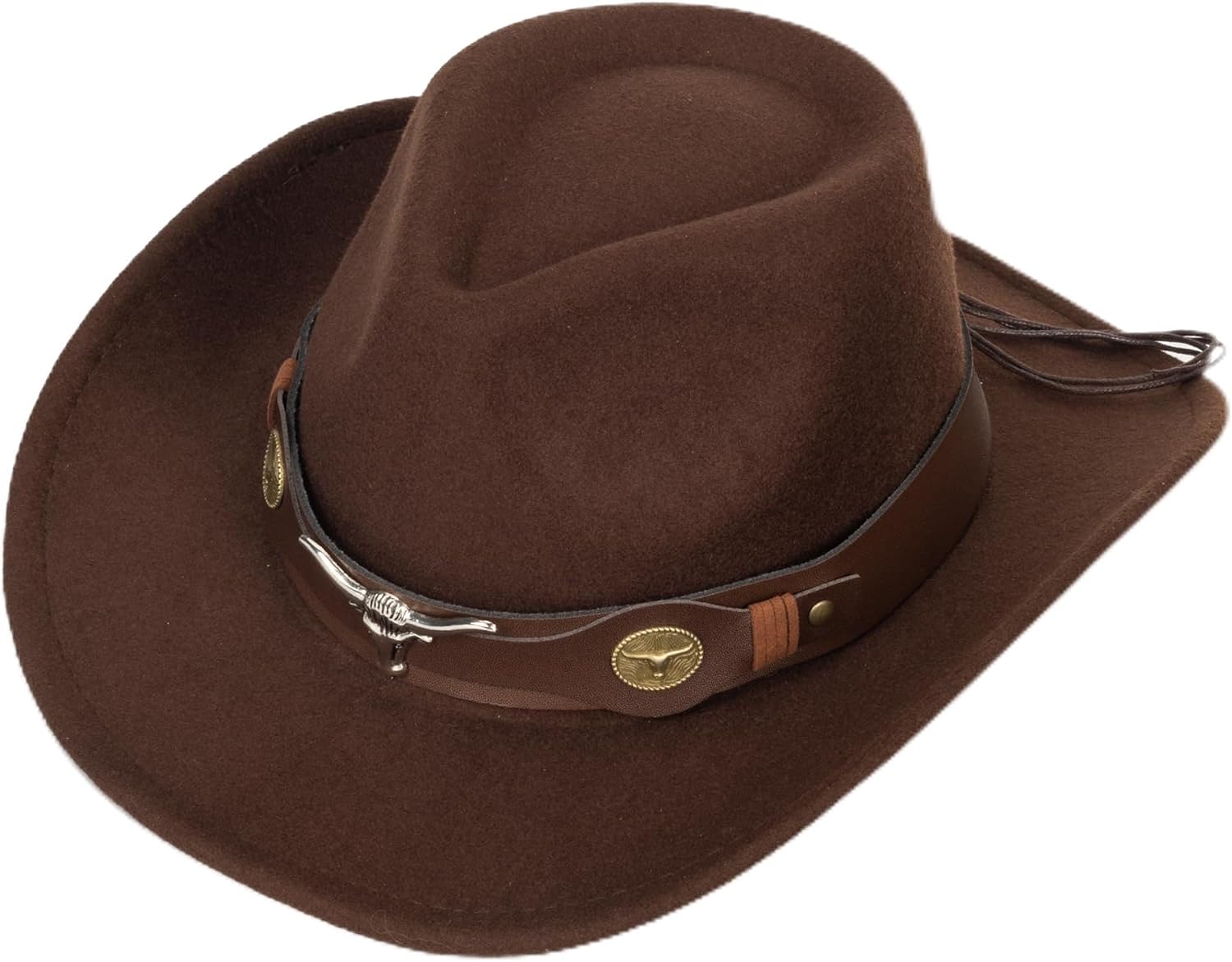 Kids Wide Brim Western Cowboy Cowgirl Hat - Boys Girls Felt Fedora Hats for 2-6 Years