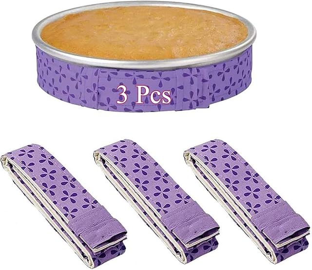 3 Pack Bake Even Strip, Cake Pan Dampen Strips,Super Absorbent Thick Cotton, Cake Strips for Cake Pan Strips Baking Tool
