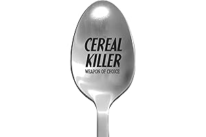 Cereal Spoons for Adults: "Cereal Killer" Stainless Steel Engraved Spoons