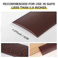 Vista 47 de Bnell Tira de transición de suelo, tiras autoadhesivas para suelos laminados, tira divisora plana de vinilo para el suelo para unir huecos del suelo