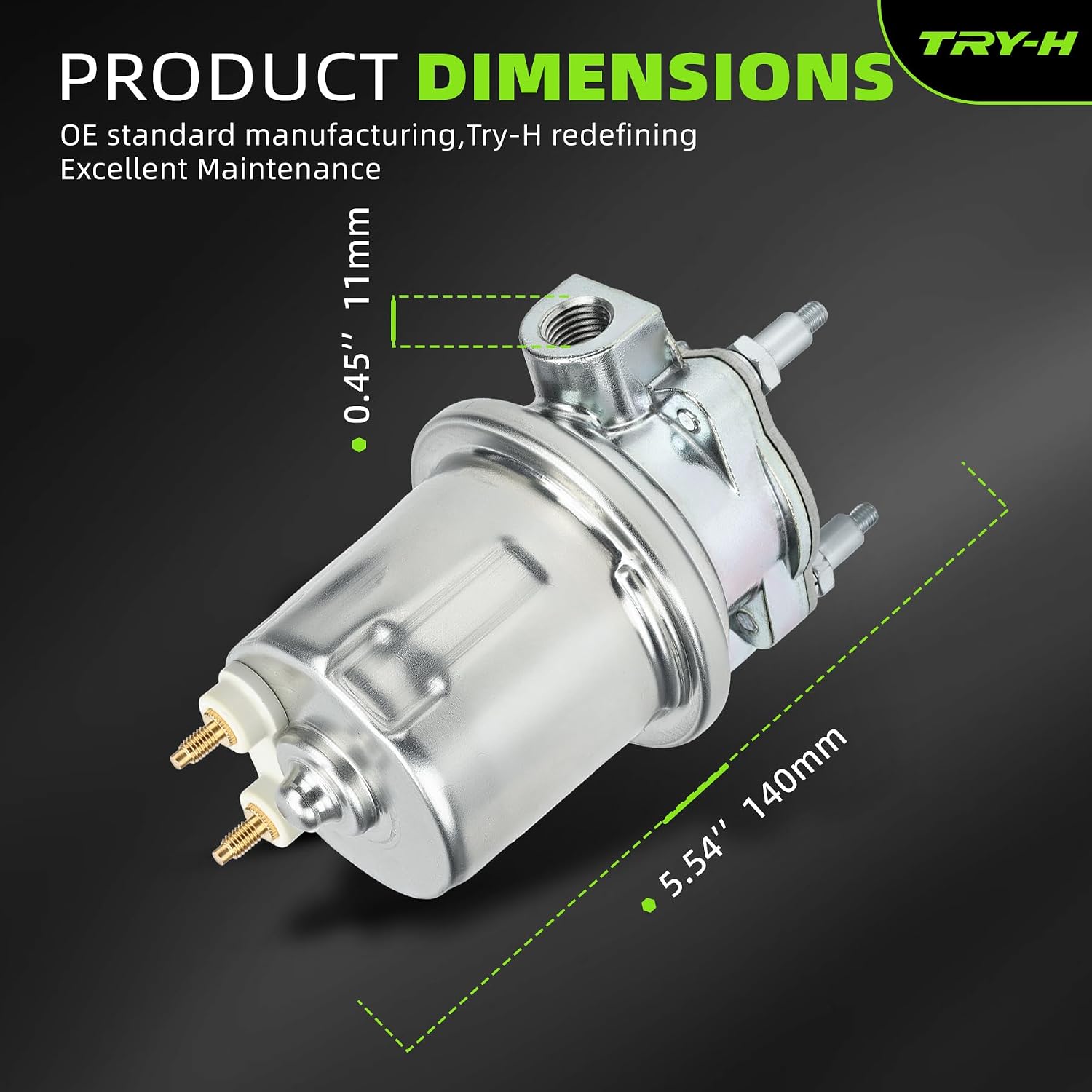 P4603HD Electric Fuel Pump Automotive Replacement Compatible with Heavy-Duty Vehicle Marine Industrial 24V Carburetor Systems Replace# B0270E E16371 E8267 FE0553 SP8114 U2603422