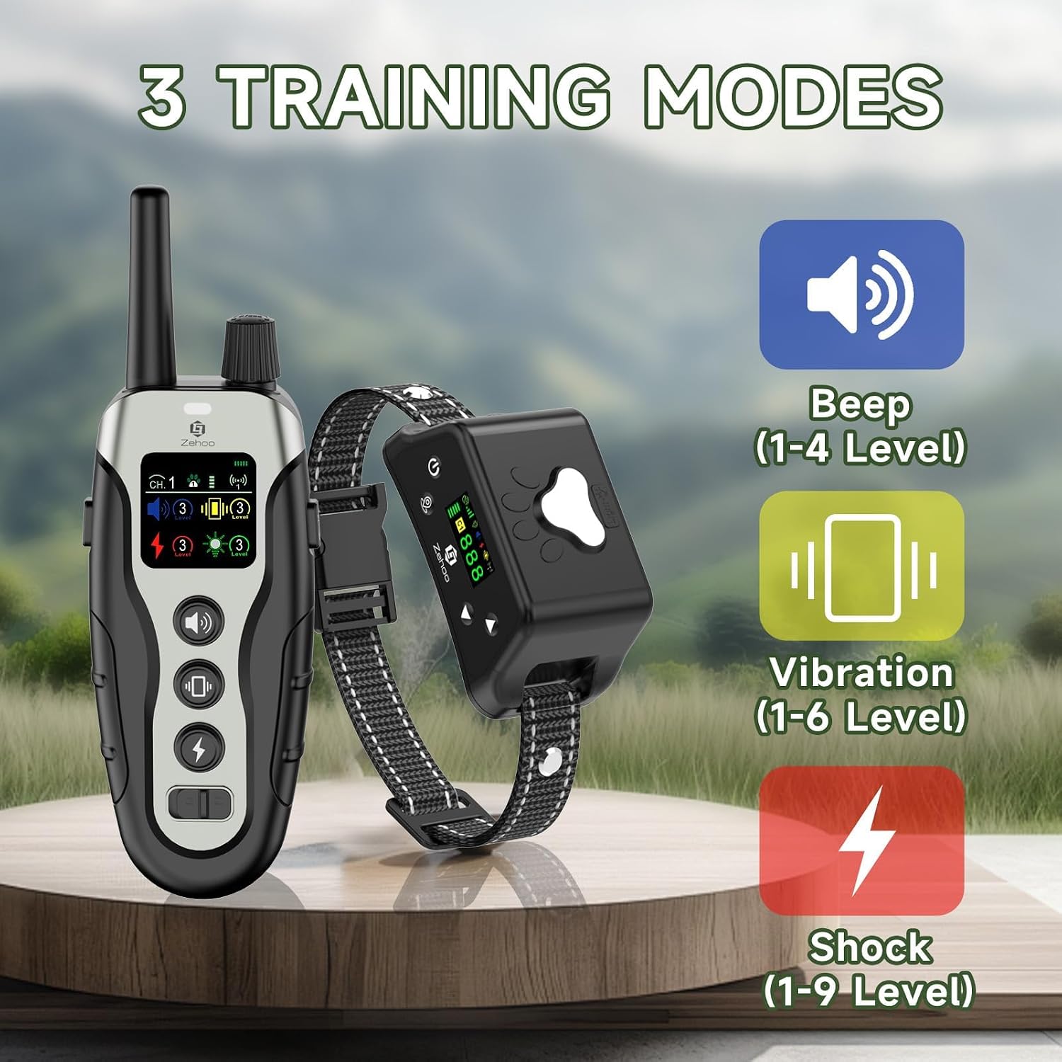 GPS Wireless Dog Fence System & Dog Shock Collar, 2-in-1, No App, Black image 4