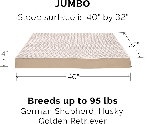 Miniatura 2 de Furhaven Cama de gel refrescante para perros grandes de hasta 95 libras con funda extraíble y lavable, colchón de gamuza y piel sintética