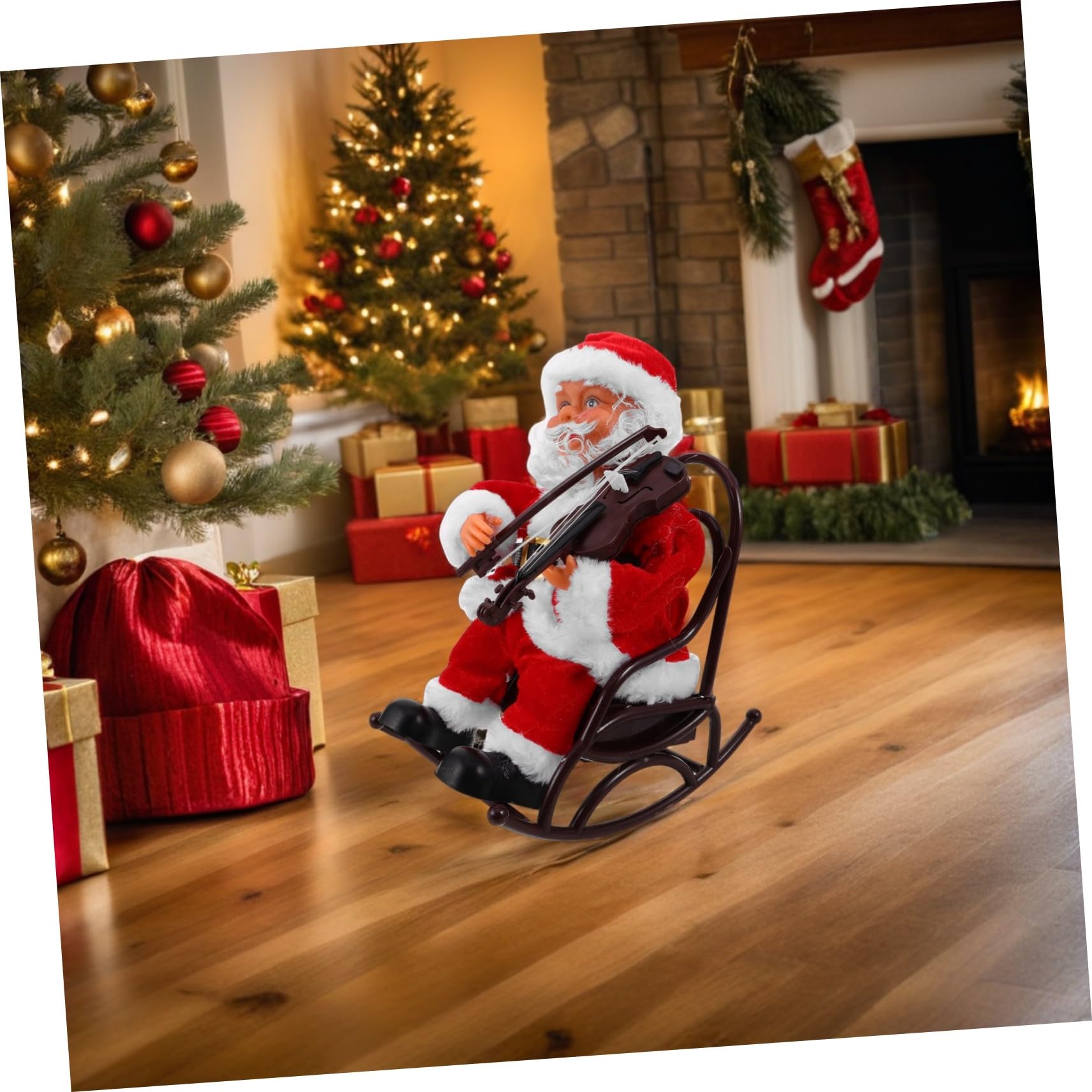 Hohopeti Muñeco Eléctrico De Papá Noel Juguetes De Fiesta Juguete Navideño Muñeco Navideño De Papá Noel