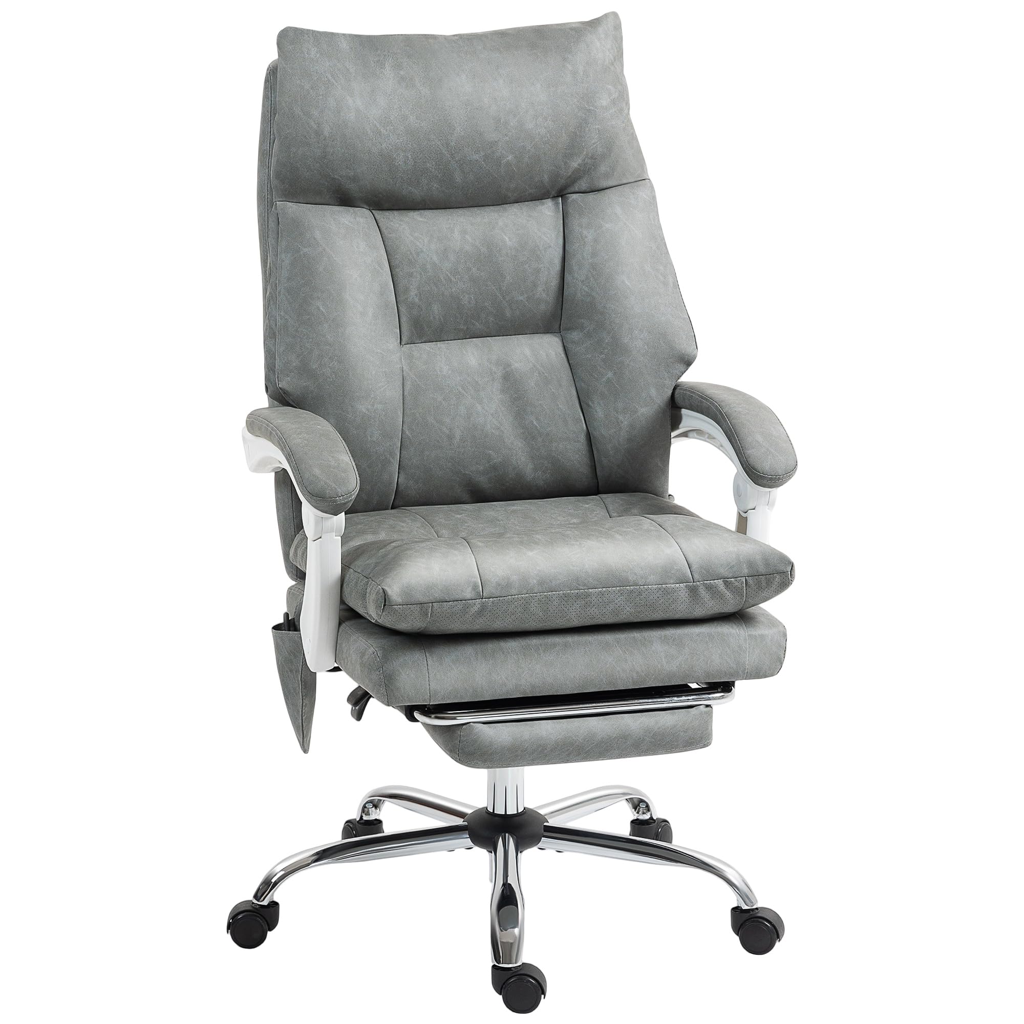 Homcom Office Chair With Adjustable Lumbar SupportComputer ChairGrey from B&Q