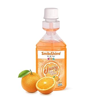 SmiloShine Kids Mouthwash – Juicy Orange/Lemon Lime/Strawberry (150ml) (Juicy Orange Flavour)